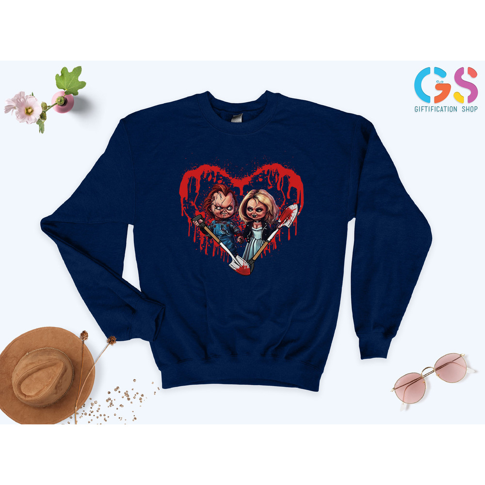 Chucky And Chuckie Sweatshirt ,Funny Couple Sweatshirt, Halloween Shirts For Couples,Funny Valentines Day,Valentines Gifts,Better Together - 6.jpg