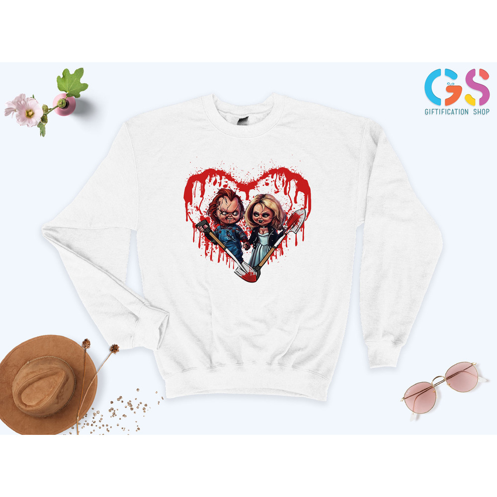 Chucky And Chuckie Sweatshirt ,Funny Couple Sweatshirt, Halloween Shirts For Couples,Funny Valentines Day,Valentines Gifts,Better Together - 7.jpg