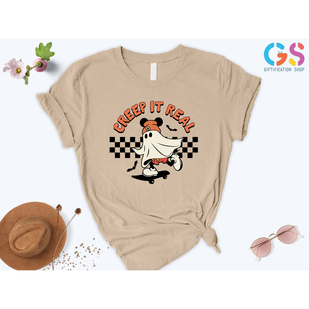 Creep It Real Mickey Ears Shirt, Creep it Real Shirt, Vintage Ghost Halloween Shirt, Retro Fall Shirt, Fall Shirt, Halloween Mickey Shirt - 1.jpg