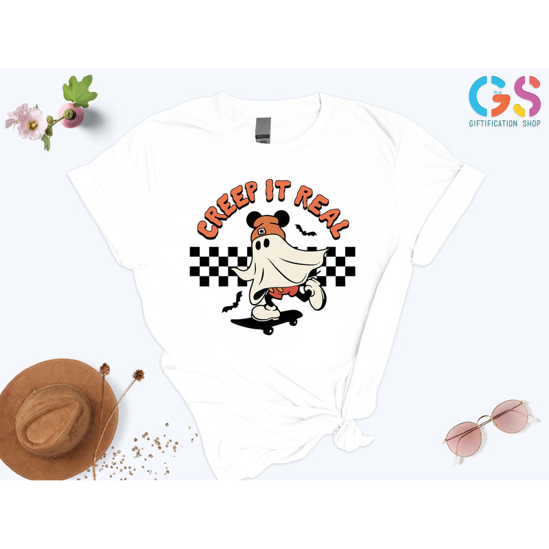 Creep It Real Mickey Ears Shirt, Creep it Real Shirt, Vintage Ghost Halloween Shirt, Retro Fall Shirt, Fall Shirt, Halloween Mickey Shirt - 3.jpg