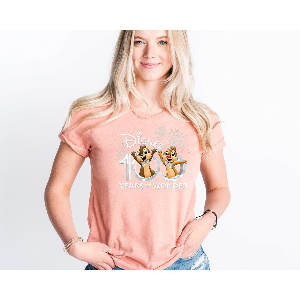 Disney100 Shirt, Disneyworld 100 years Of Wonder, 100th Anniversary Disneyland Shirt, Mickey And Friends, Chip And Dale, Mickey And Minnie - 3.jpg