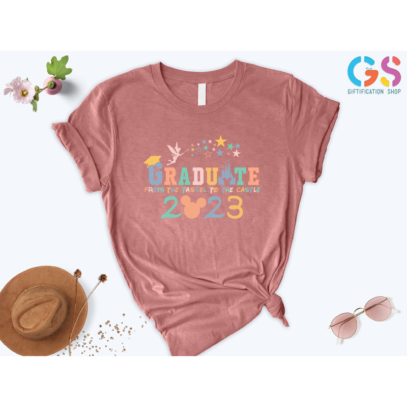 Disneyland Graduation Shirt, Disneyworld graduate Shirt, End Of The Year, Class of 2023 , From The Tassel To The Castle Shirt, Senior 2023 - 5.jpg