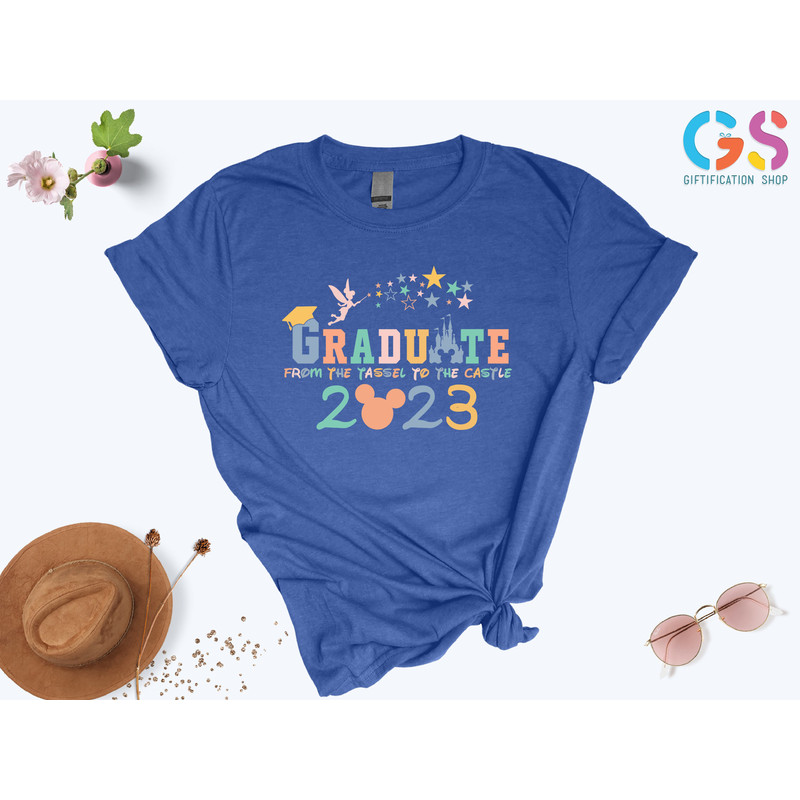 Disneyland Graduation Shirt, Disneyworld graduate Shirt, End Of The Year, Class of 2023 , From The Tassel To The Castle Shirt, Senior 2023 - 6.jpg