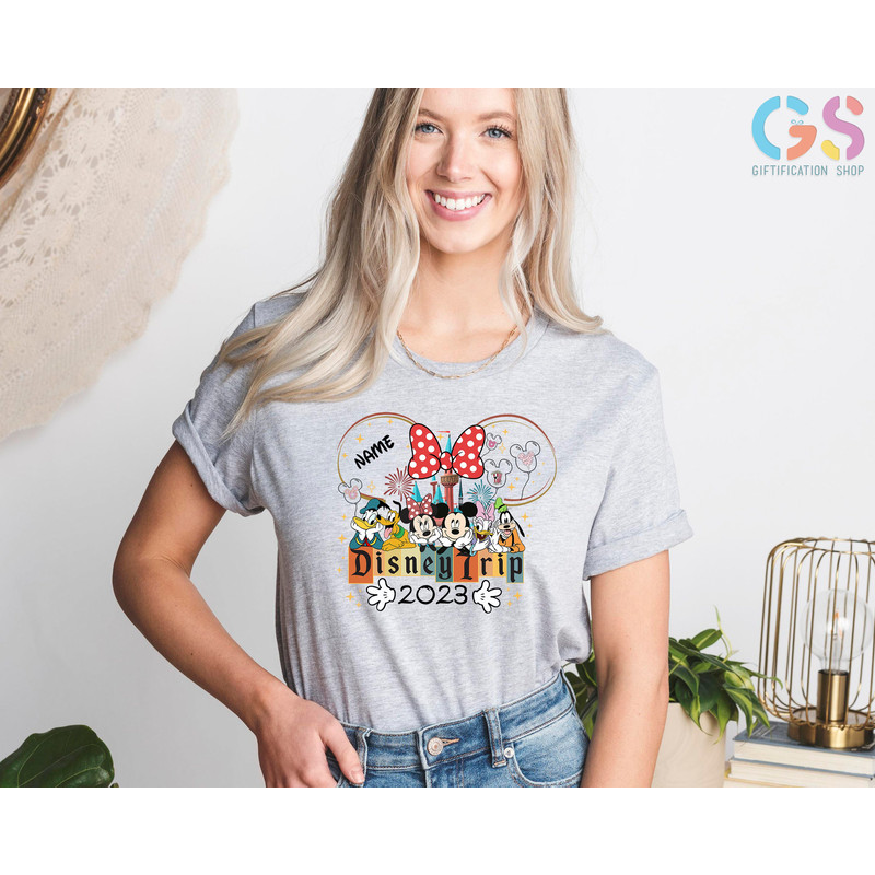 Disneyland Trip 2023 Shirt, Custom Disneyworld Shirt, Family Disneyworld, Disneyland Shirt Family, Name Shirt for Kids, Gift for Family - 4.jpg