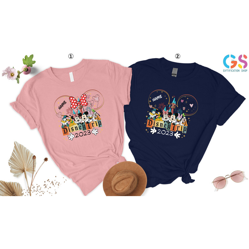 Disneyland Trip 2023 Shirt, Custom Disneyworld Shirt, Family Disneyworld, Disneyland Shirt Family, Name Shirt for Kids, Gift for Family - 5.jpg