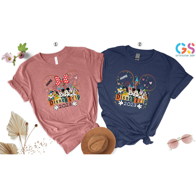 Disneyland Trip 2023 Shirt, Custom Disneyworld Shirt, Family Disneyworld, Disneyland Shirt Family, Name Shirt for Kids, Gift for Family - 6.jpg