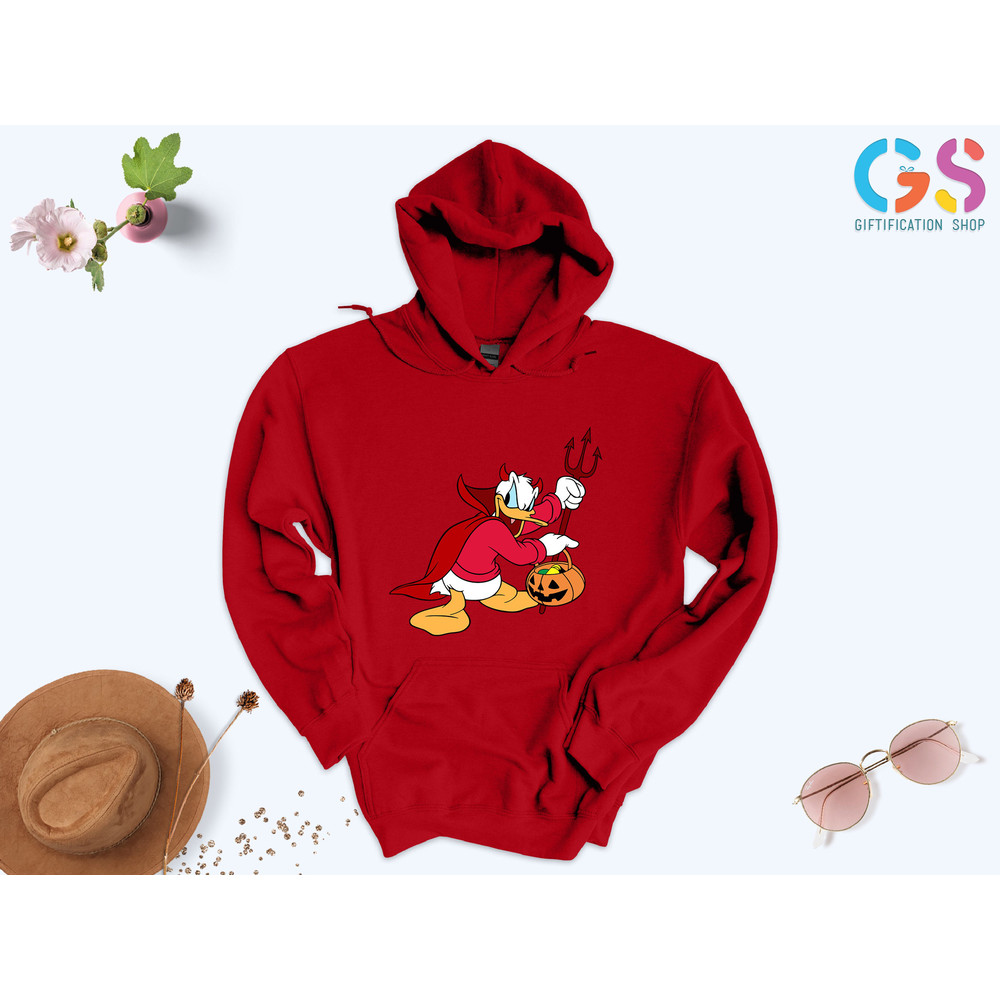 Donald Duck Halloween Hoodie, Devil Donald Sweatshirt, Disneyland Halloween Hoodie, Funny Halloween Sweatshirt, Funny Halloween Gifts - 3.jpg