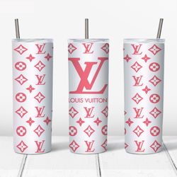 lv design pink design for 20oz skinny tumbler png, louis vuitton tumbler tumbler wrap, lv tumbler, digital download