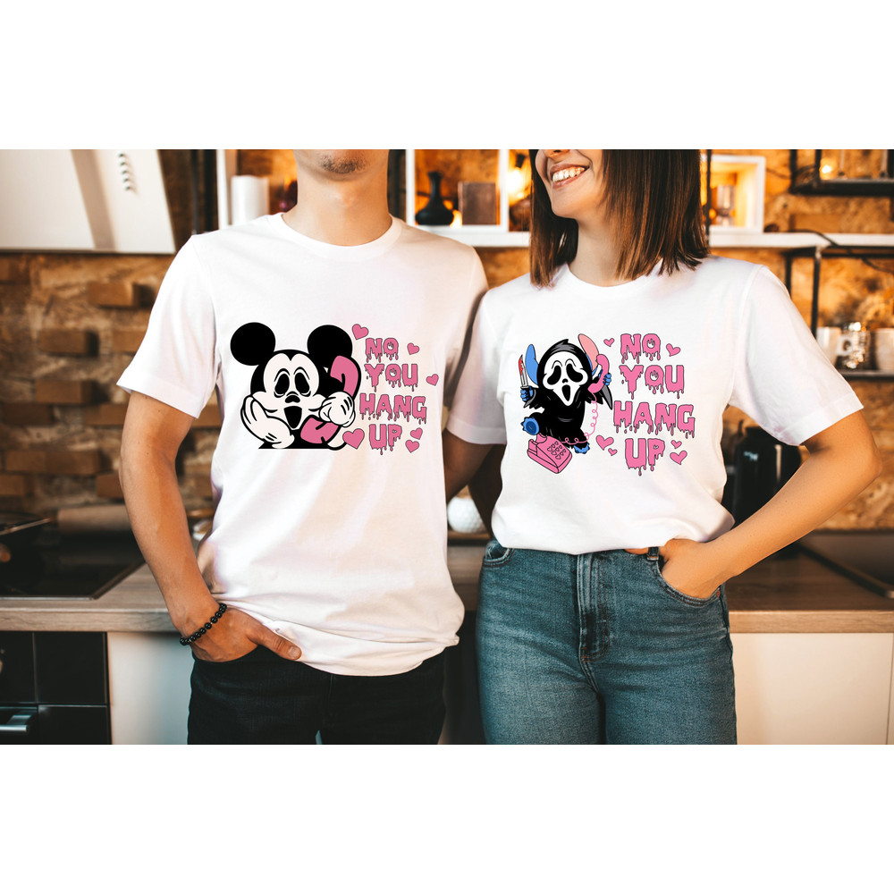 No You Hang Up Shirt, Ghostface Valentine Shirt, Stitch Halloween Shirt, Mickey Ghost Shirt, Horror Shirt, Halloween Disneyworld Shirt - 1.jpg