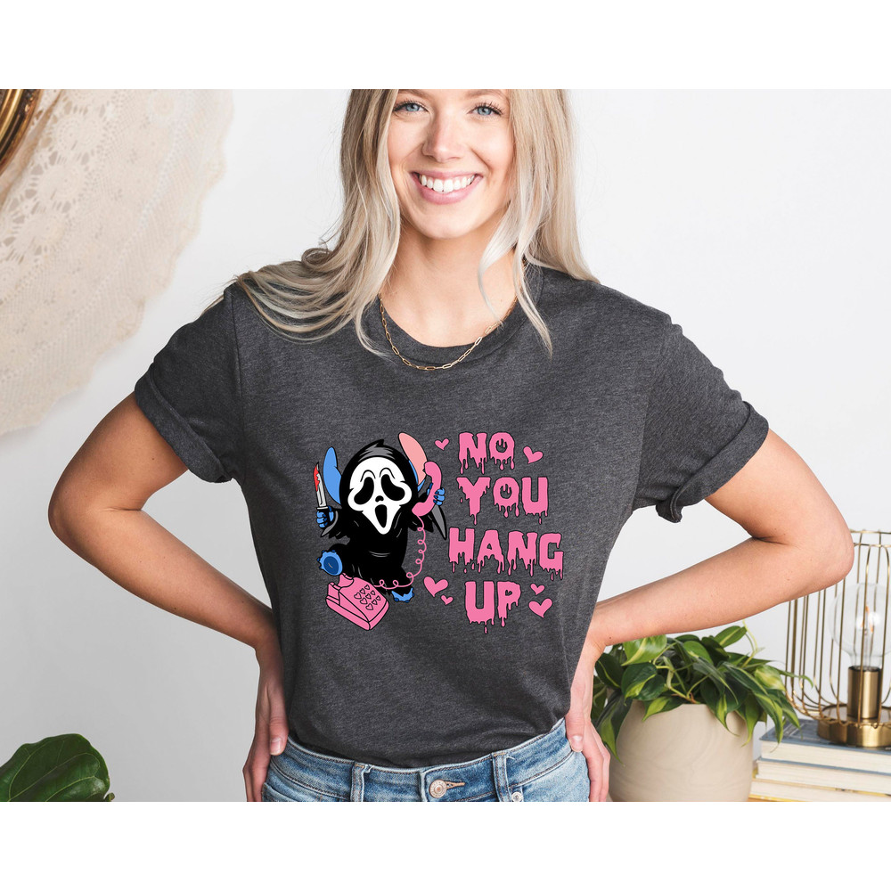 No You Hang Up Shirt, Ghostface Valentine Shirt, Stitch Halloween Shirt, Mickey Ghost Shirt, Horror Shirt, Halloween Disneyworld Shirt - 2.jpg
