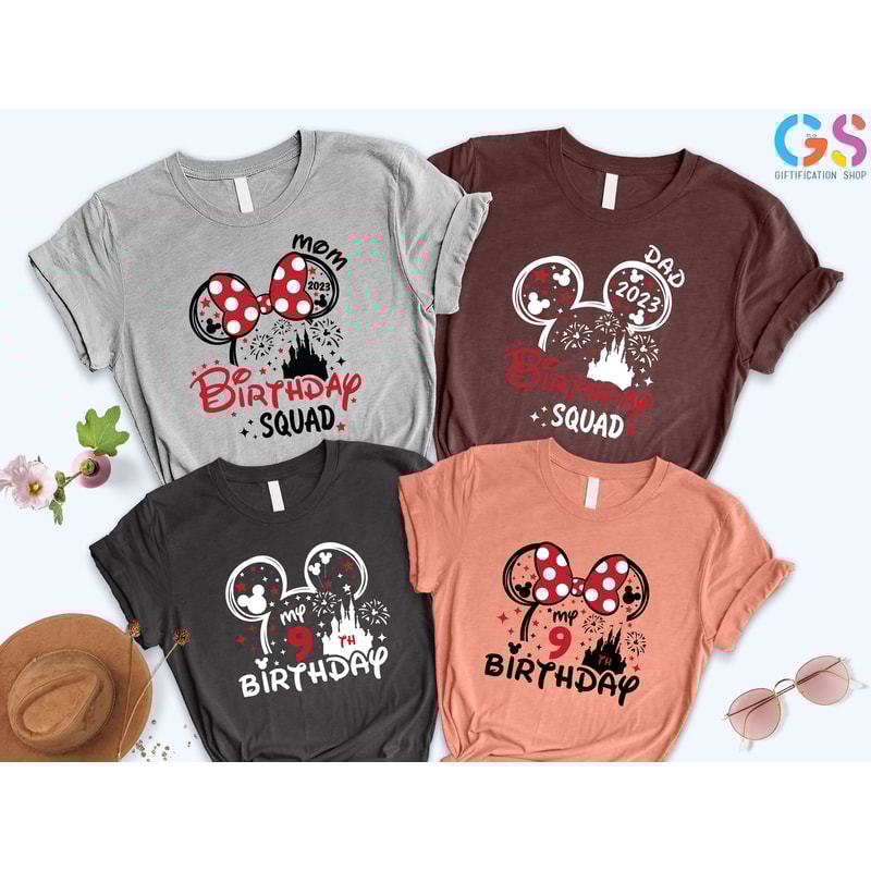 Nine Birthday Shirt, Custom Birthday Squad Shirt,Family Birthday Shirt,Custom Disneyland Shirts,Personalized Disneyworld Family Shirts - 4.jpg