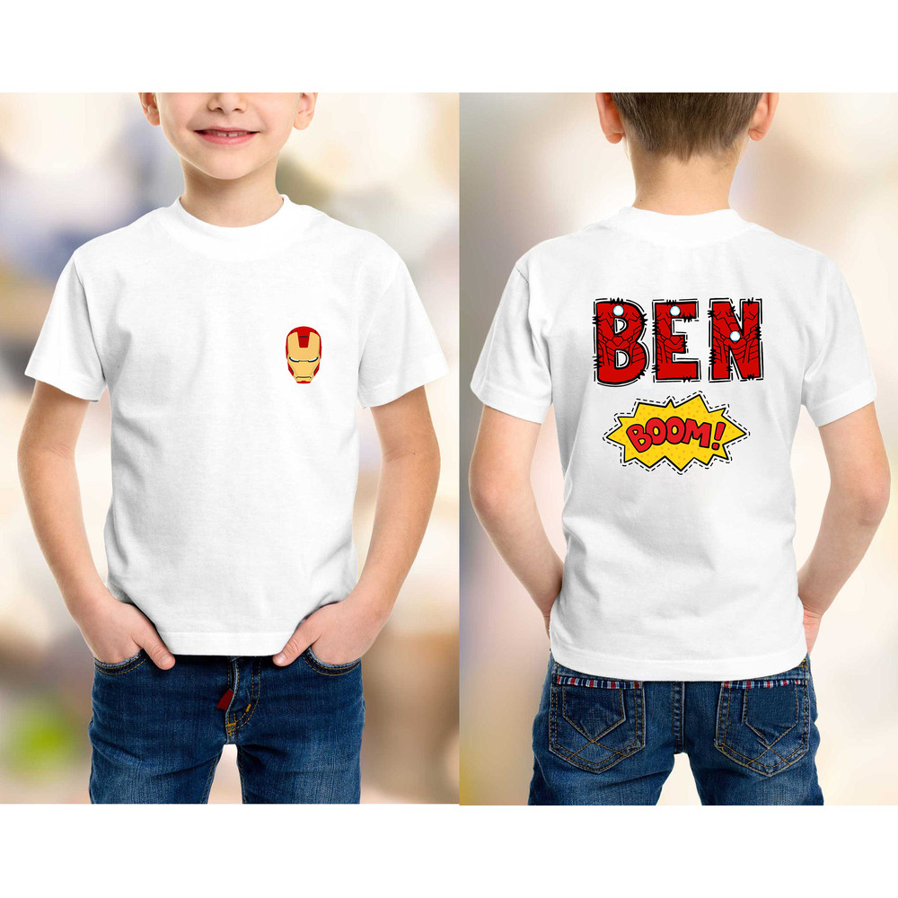 Personalized Kids Shirt, Super Heros Shirt, Name Shirt For Kids, Customized Shirt For Kids, Marvels Shirt, Avengers Shirt, Gift For Boys - 7.jpg