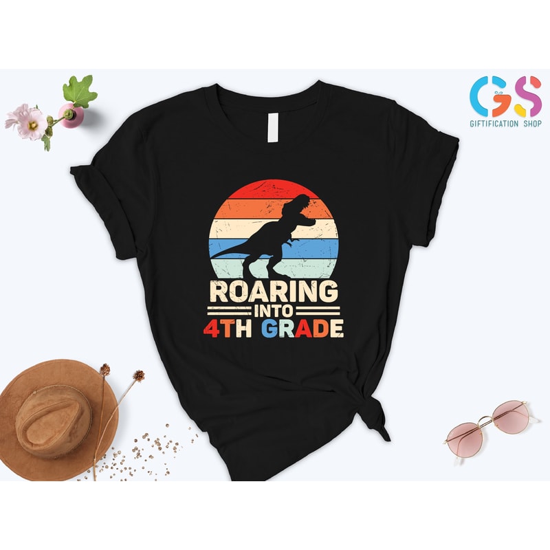 Roaring Into 1st Grade Shirt, 2nd Grade Shirt, 3rd Grade Shirt, 4th Grade Shirt, 5th Garde Shirt, Back To School Shirt - 1.jpg