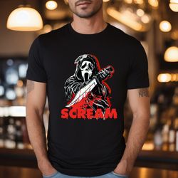 scream shirt, scary movie shirt, scream mask shirt, horror movie shirt, horror halloween shirt, scary movie gift, horror