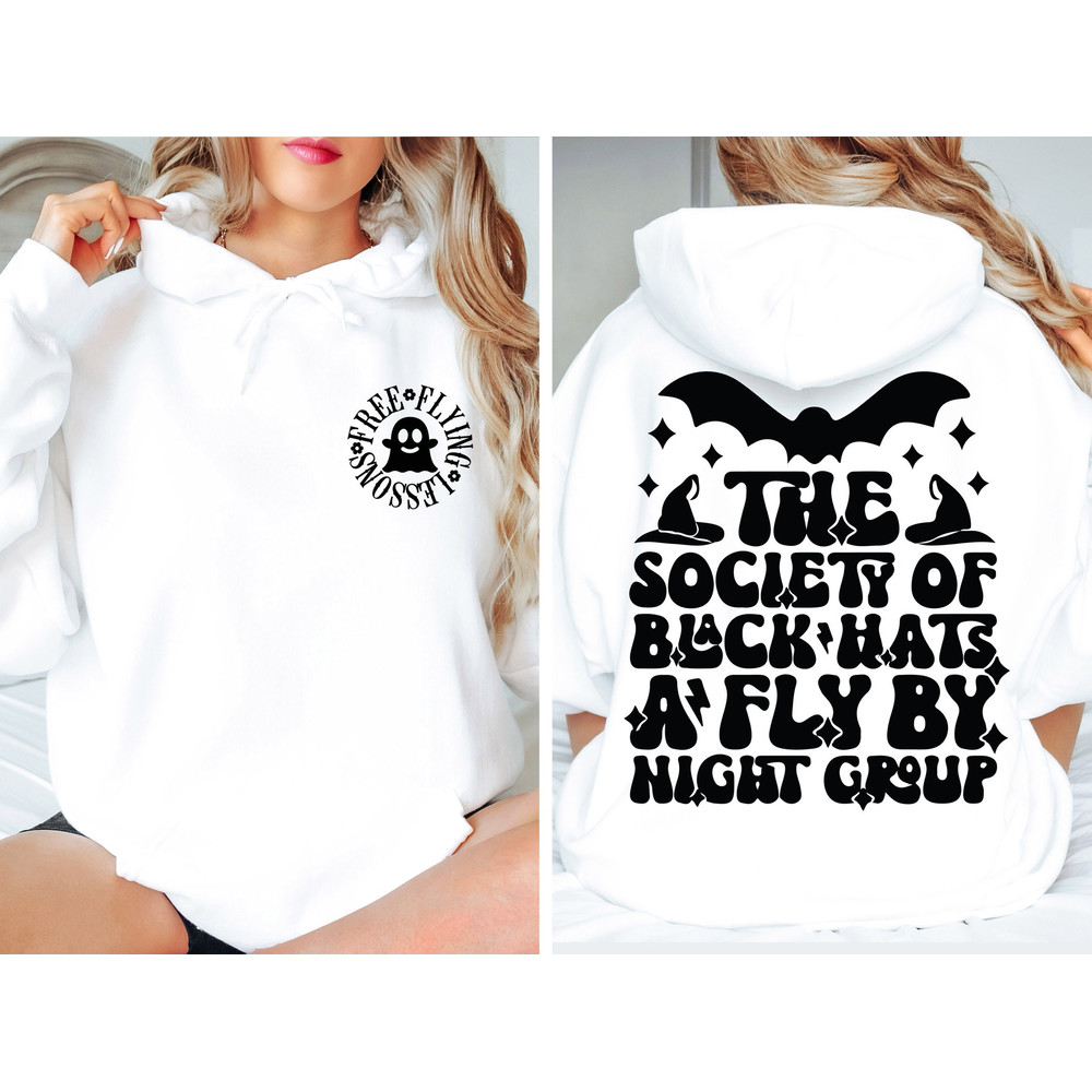 Society Black Hats a Fly by Night Group, Free Flying Lessons, Halloween Sweatshirts For Women, Bat Sweater Women, Fall Sweatshirt - 1.jpg
