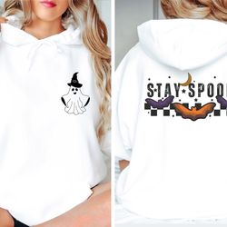 stay spooky sweatshirt, cute ghost sweatshirt, halloween sweatshirts for women, halloween gift for women, spooky season