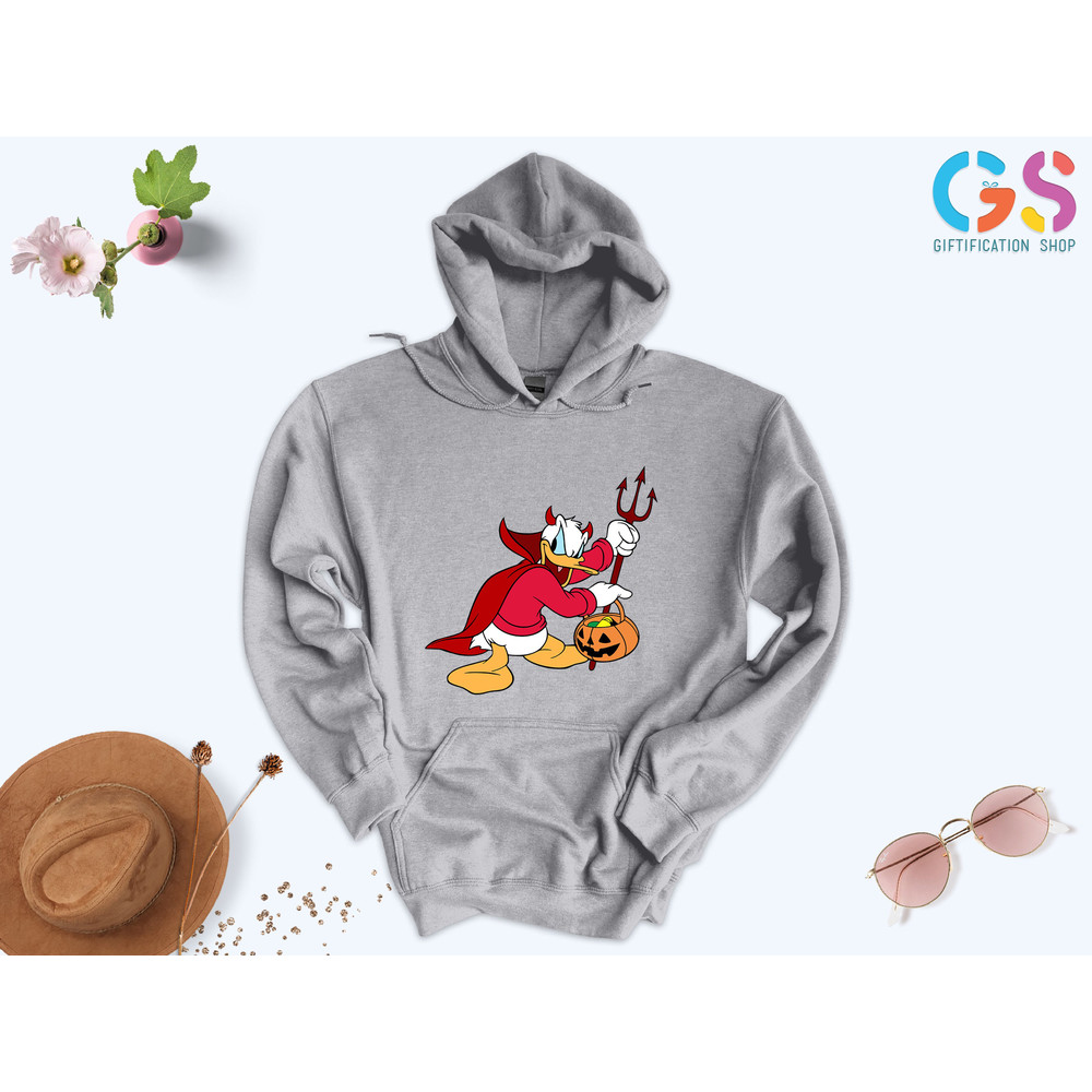 Donald Duck Halloween Hoodie, Devil Donald Sweatshirt, Disneyland Halloween Hoodie, Funny Halloween Sweatshirt, Funny Halloween Gifts - 4.jpg