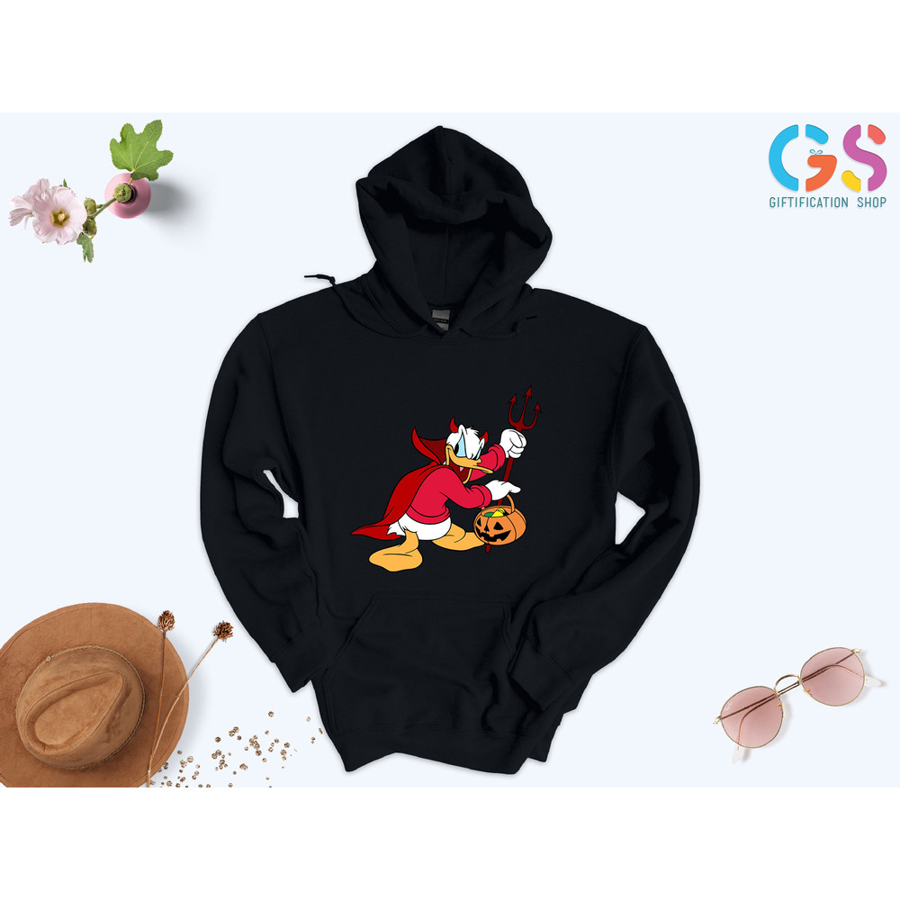 Donald Duck Halloween Hoodie, Devil Donald Sweatshirt, Disneyland Halloween Hoodie, Funny Halloween Sweatshirt, Funny Halloween Gifts - 5.jpg