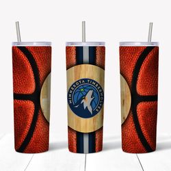 minnesota timberwolves 20oz skinny tumbler template png, nba minnesota timberwolves tumbler wrap png, timberwolves png