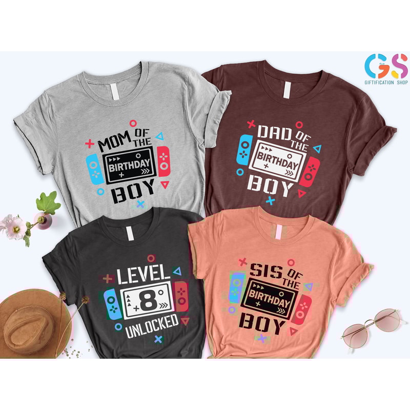 Gamer Birthday Boy Shirt,Family Birthday Shirt,Level Up Gamer,Gamer Family Shirts,Birthday Shirts for Boy,Gift For Birthday,Birthday T-shirt - 6.jpg