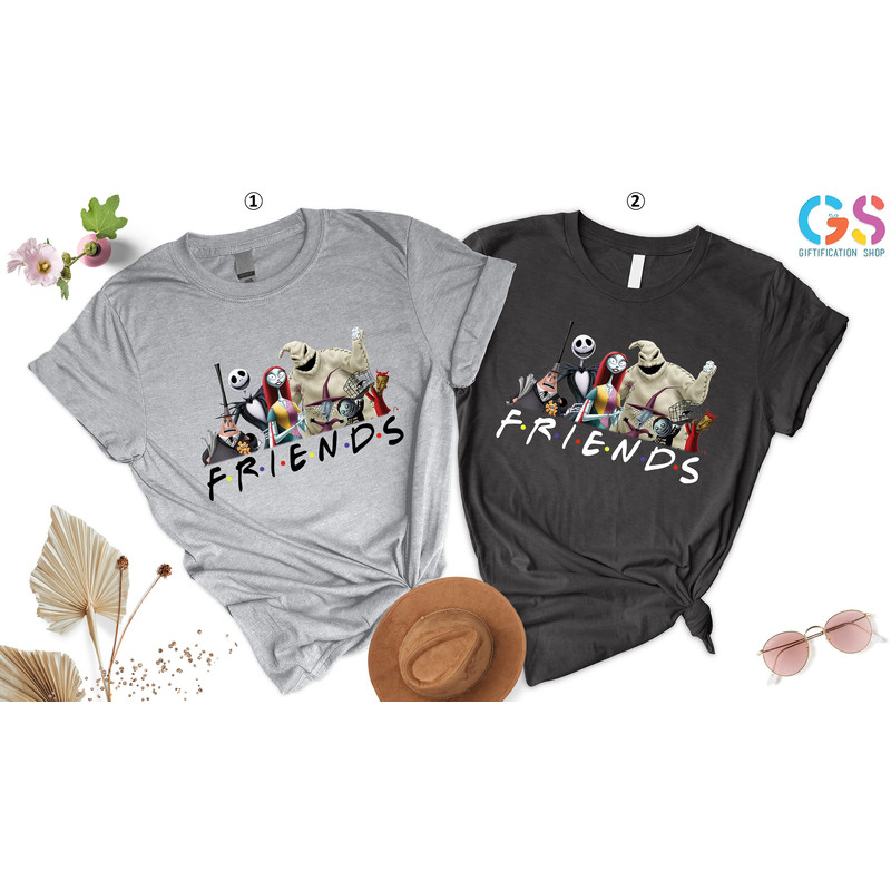 Horror Friends Shirt, Halloween Friends Shirt, Haunted Mansion Shirt, Nightmare Before Christmas Shirt, Jack Skellington, Gift For Friends - 2.jpg