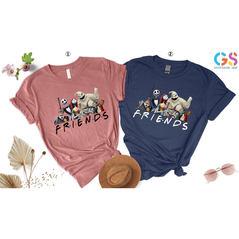 Horror Friends Shirt, Halloween Friends Shirt, Haunted Mansion Shirt, Nightmare Before Christmas Shirt, Jack Skellington, Gift For Friends - 6.jpg