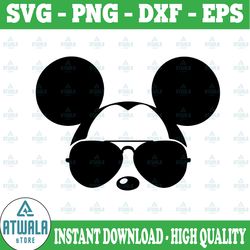 mickey with sunglasses svg / mickey mouse castle svg and png / disney svg / svg, png, dxf, eps / mickey mouse for silho