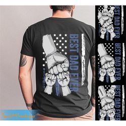 personalized best dad ever shirt, fist bump dad shirt, fathers day shirt, gift for husband, dad gift from kids, shirt wi