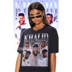 retro american singer khalid vintage shirt | khalid homage fan tees | khalid homage retro | khalid graphic retro 90s | k