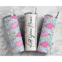 unicorn pattern, unicorn seamless, unicorn graphic add your own name, 20oz sublimation tumbler designs, skinny tumbler w