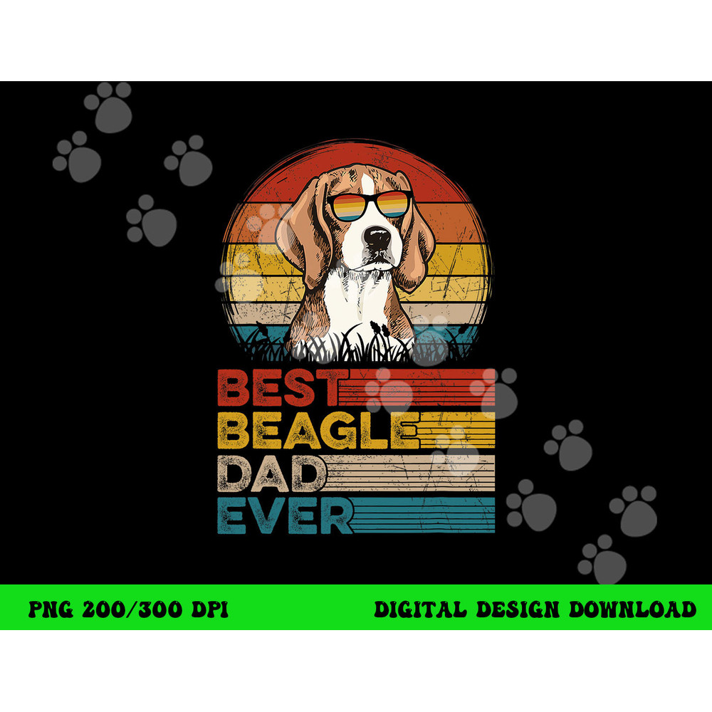 Dog Vintage Best Beagle Dad Ever Fathers Day Puppy Dog Dad png, sublimation copy.jpg