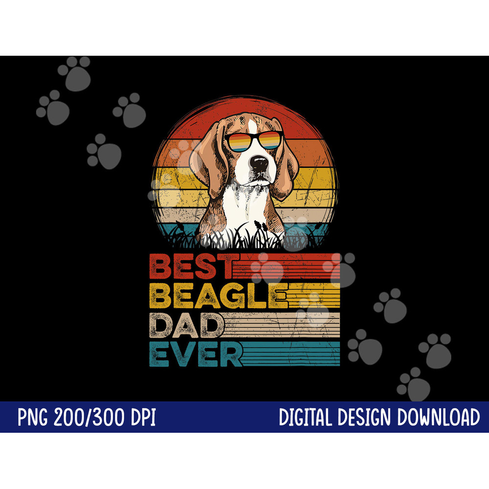 Dog Vintage Best Beagle Dad Ever Fathers Day Puppy Dog Dad png, sublimation copy.jpg