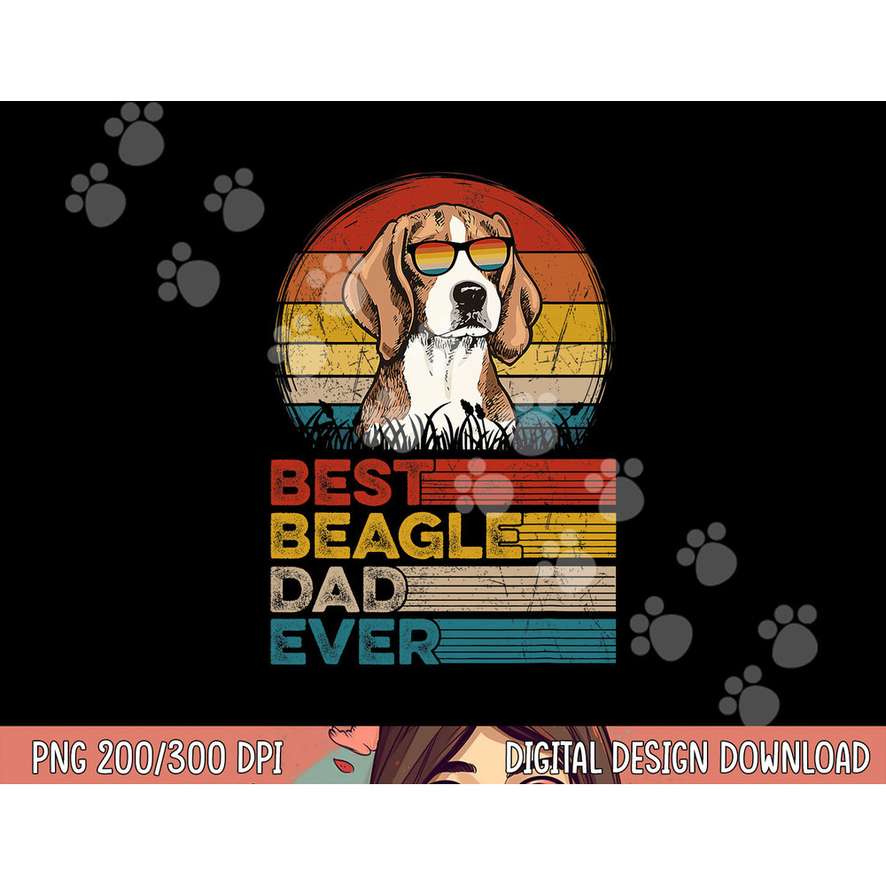 Dog Vintage Best Beagle Dad Ever Fathers Day Puppy Dog Dad png, sublimation copy.jpg