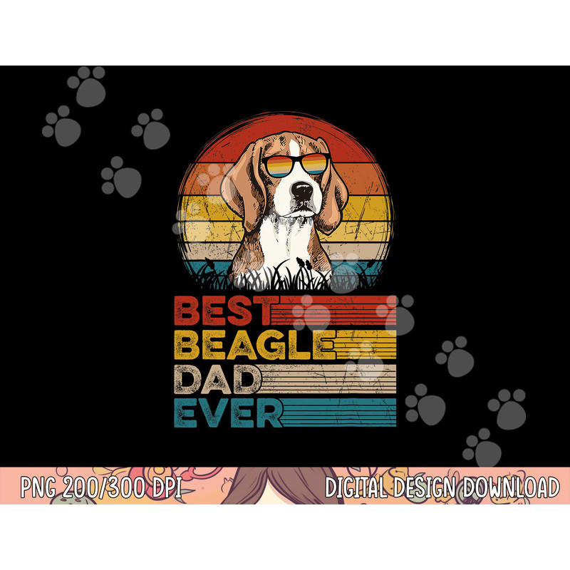 Dog Vintage Best Beagle Dad Ever Fathers Day Puppy Dog Dad png, sublimation copy.jpg