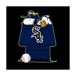 Chicago White Sox Shirt Svg Snoopy Sleep Home White Sox Baseball Vector, Gift For MLB Svg Diy Craft Svg File For Cricut,