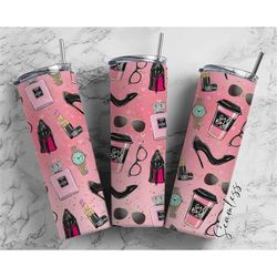 girl boss pattern, lady boss, girl power, sassy girl 20oz tumbler wrap, seamless skinny tumbler, sublimation design png