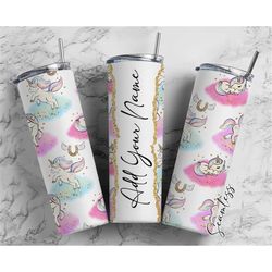 cute unicorn, unicorn seamless, unicorn design add your own name, 20oz sublimation tumbler designs, skinny tumbler wraps