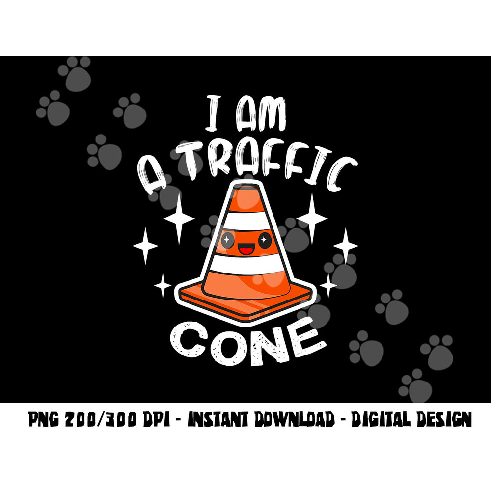 I Am A Traffic Cone Orange Lazy Easy Costume Halloween png,sublimation copy.jpg