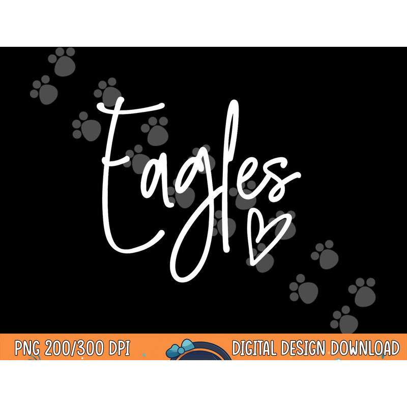 Eagles Heart School Sports Fan Team Spirit png, sublimation copy.jpg