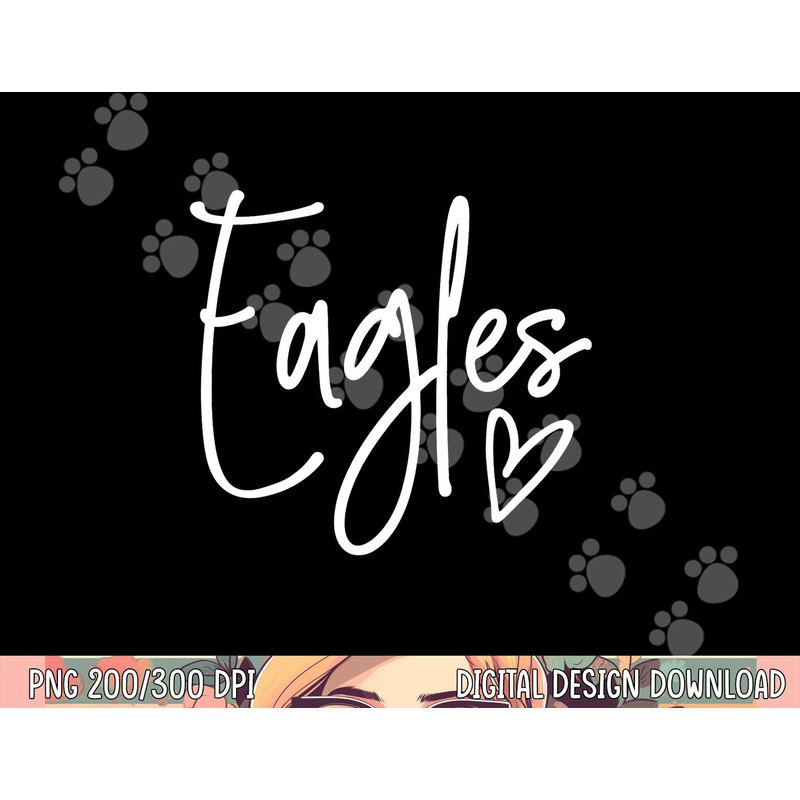 Eagles Heart School Sports Fan Team Spirit png, sublimation copy.jpg