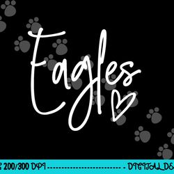 eagles heart school sports fan team spirit  png, sublimation copy