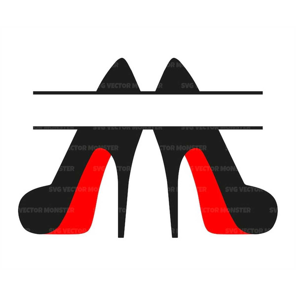 red bottom high heels svg