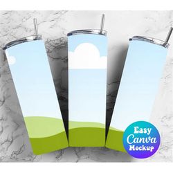 canva tumbler mockup, marble 20oz straight tumbler mockups, easy drag and drop editable mockups canva template only