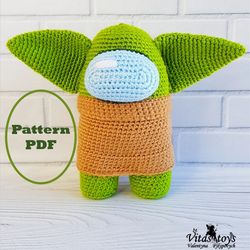 baby yoda amigurumi toy crochet pattern