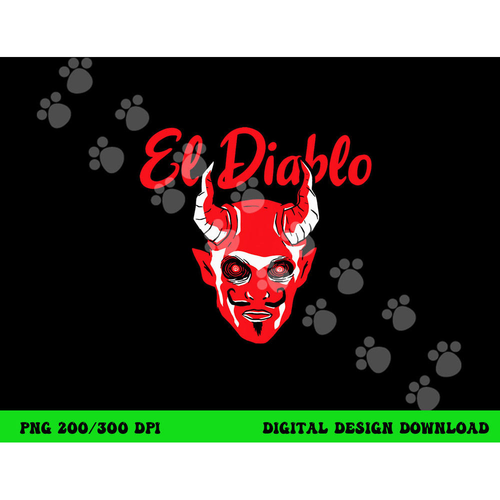 El Diablo Spanish Devil With Wings Spooky Halloween Lucifer png,sublimation copy.jpg