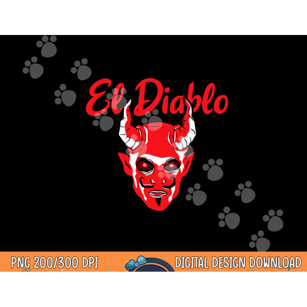 El Diablo Spanish Devil With Wings Spooky Halloween Lucifer png,sublimation copy.jpg