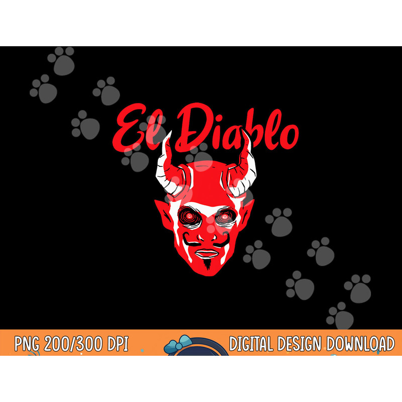 El Diablo Spanish Devil With Wings Spooky Halloween Lucifer png,sublimation copy.jpg