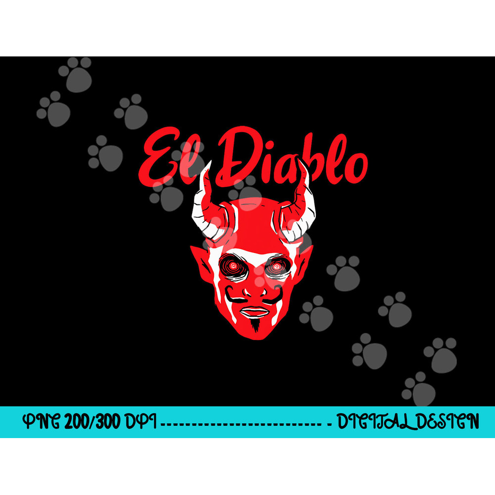 El Diablo Spanish Devil With Wings Spooky Halloween Lucifer png,sublimation copy.jpg