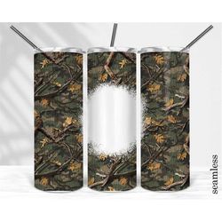 seamless tree camouflage sublimation tumbler design - 20oz tumbler wraps template - png - 20oz straight tumbler template