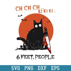 black cat 6 feet people svg, black cat halloween svg, halloween svg, png dxf eps digital file